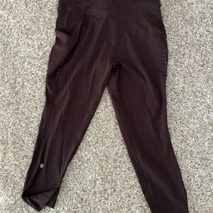 Lululemon Brown Fast & Free high-rise tight 25”